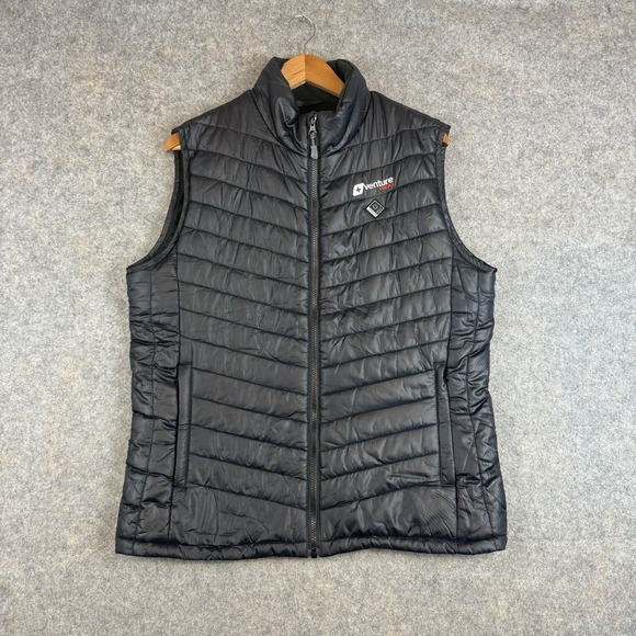 Venture Heat Jackets & Blazers - Venture Heat Vest Womens XL Black Nylon Puffer Full Zip Heated (no Battery)